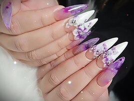 長さ出し　お花アート