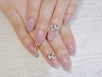 ラルネイル 大宮(Lull. nail)/*先端ラメ*Vカット*