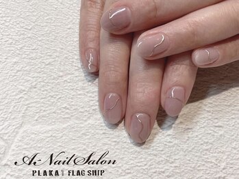 エーネイルサロン プラーカ本店(A-Nail Salon)/　ミラーラインネイル