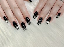 ヒールネイル(heal nail)/スカルプ black×silver.