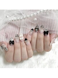 ガーリー×チェック♪秋ネイル