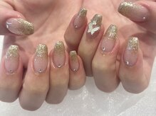 アコ バイ ネオリーブ(aco by Neolive)/ラメグラデーション×蝶々