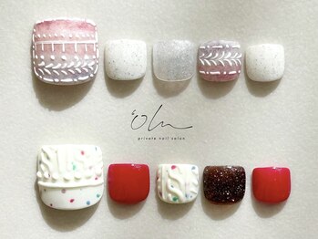 12月フットネイル定額【Winter】