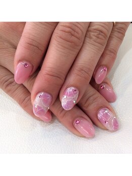 シャンネイルケアサロン(Shan Nail caresalon)/綺麗系お花ネイル