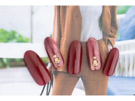 ボルドーワンカラーネイル