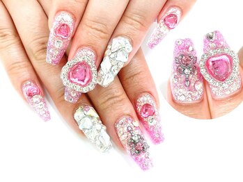 ネイルコレクション ピンク(Nail Collection Pink)/長さ出しジェル☆キラキラ