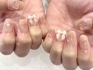 くすみピンクチークネイル