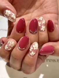 ～フラワー×ピンクネイル～