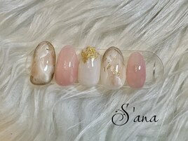 大理石風ネイル¥8500