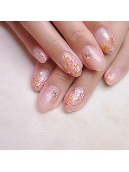 ピオニーネイル(peony nail)/秋の桜　コスモス