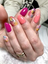 ラキネイル(LAKI Nail)/カラフルニュアンスアート