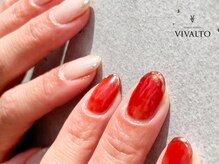 ワールド ビューティ ヴィヴァルト 宝塚店(WORLD BEAUTY VIVALTO)/アシメネイル/ミラーネイル