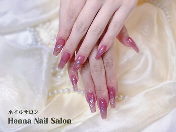 透け感グラデ×光るオーロラ