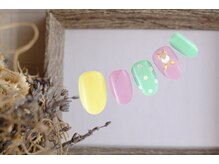 FAST NAIL 荻窪駅前店【パラジェル/ジェルネイル専門/定額/マグネット/フットネイル】/ガラスフレンチ　韓国【11395】