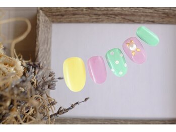 FAST NAIL 荻窪駅前店【パラジェル/ジェルネイル専門/定額/マグネット/フットネイル】/ガラスフレンチ 韓国【11395】