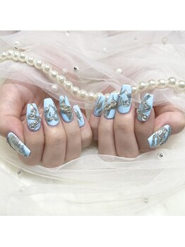 ミラーアート冬ネイル♪