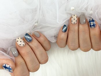 ディーネイル 池袋(D-nail)/【森】人気 チェックネイル