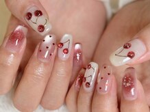 グロスネイル(gloss nail)/ジェルアート／さくらんぼ
