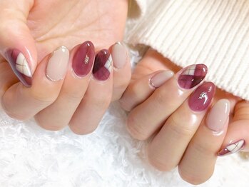 ネイルマジック 仙台一番町店(NAIL MAJIC)/アーガイル柄冬ネイル☆
