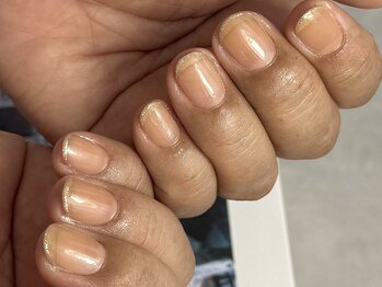 シャール(shall)/ワンカラー+先端ライン/ネイル