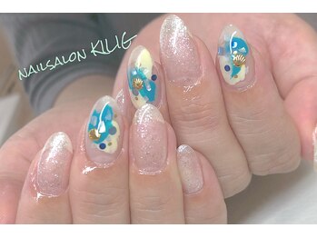 ネイルサロン キリグ(KILIG)/クリア感たっぷり夏アート