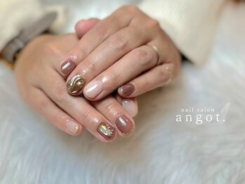 アンガット(angot.)/ラメフレぷっくりアートネイル