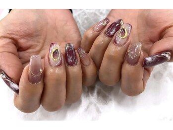 クレアネイル 高崎ウニクス店/持ち込みデザインのお客様ネイル