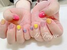 カラフルワンカラーネイル♪