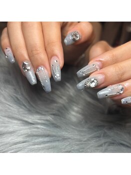 アース 新瑞橋店(HAIR & MAKE EARTH)/グレーグラデ×ビジュ