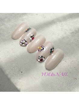 ユウネイル(YOU由NAIL)/今っぽY2K☆大粒ストーンネイル