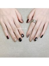 プライズアイリス アイラッシュ 池袋東口店(prize Iris eyelash)/秋っぽゼブラ柄ネイル【池袋】