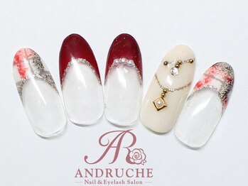 アンドルーチェ 芦屋モンテメール店(ANDRUCHE)/フレンチチェッククリアネイル