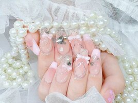 秋チェックネイル