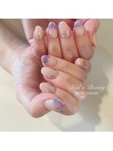 プティクール(petit coeur)/オーダーデザイン #紫陽花ネイル