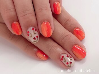 ミケ/さくらんぼネイル