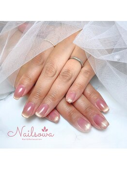 ソワ(sowa)/くすみピンクで大人可愛いネイル