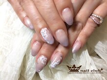 ネイルクラブ(nail club)/シンプルフラワーネイル