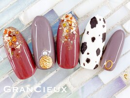 アニマル柄×ボルドー×パープル