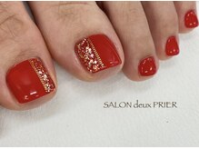 サロンドゥプリエ 門司店(SALON deux PRIER)/ワンカラーにワンポイント♪