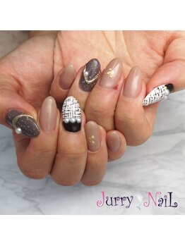 ジュリーネイル 所沢店/ツイード柄デザイン