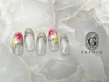エアフォルク 銀座(ERFOLG)/フラワーネイル◎ハイビスカス