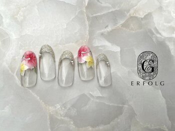 エアフォルク 銀座(ERFOLG)/フラワーネイル◎ハイビスカス