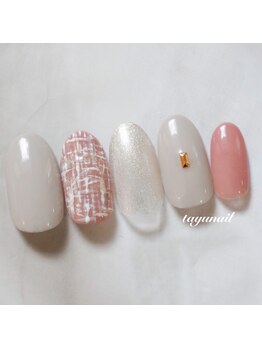 たゆ ネイル(たゆnail)/パラジェル*ツイードネイル