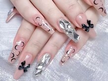 シーアンドビーネイル(C&B Nail)/チップ長さだし持ち込みデザイン