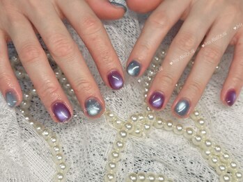 流行リうるうるマグネットネイル