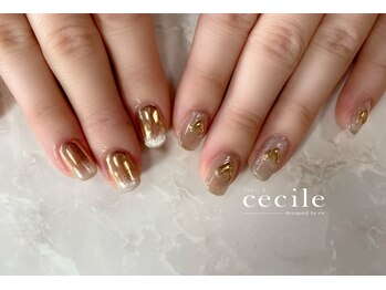 セシル(Cecile)/クリスマスミラーハートネイル
