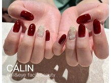 カラン 焼津店(CALIN)/ボルドー×パールビジュー