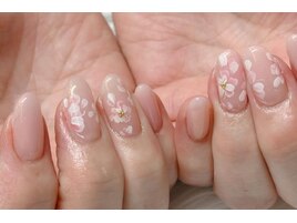 トレンド　手描き桜　入社式ママ