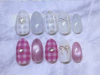 ネイルサロン ブリオン(Nail Salon Bullion)/ギンガムチェックネイル