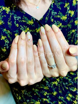 チヒロネイル/ニュアンス&マーブルネイル